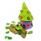15 Inch Felt Fairy House with Lilac Base and Moss Roof Handcrafted Wool Playset with Fairy